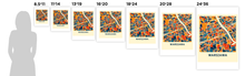 Load image into Gallery viewer, Warsaw Map Print - Full Color Map Poster