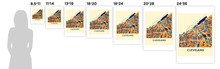 Charger l'image dans la galerie, Affiche cartographique de Cleveland - Style Chroma