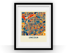 Charger l'image dans la galerie, Lincoln Map Print - Full Color Map Poster