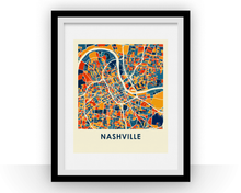 Load image into Gallery viewer, Nashville Map Print - Full Color Map Poster
