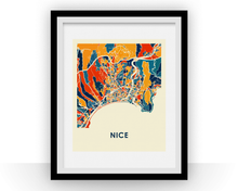 Load image into Gallery viewer, Nice Map Print - Full Color Map Poster