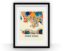 Load image into Gallery viewer, Hong Kong Map Print - Full Color Map Poster
