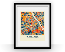 Load image into Gallery viewer, Warsaw Map Print - Full Color Map Poster