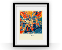 Charger l'image dans la galerie, York Map Print - Full Color Map Poster