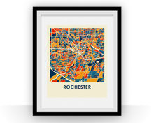 Load image into Gallery viewer, Rochester Map Print - Full Color Map Poster