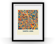 Load image into Gallery viewer, Santa Ana Map Print - Full Color Map Poster