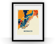 Load image into Gallery viewer, Monaco Map Print - Full Color Map Poster