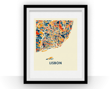 Charger l'image dans la galerie, Affiche cartographique de Lisbone - Style Chroma