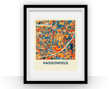Charger l'image dans la galerie, Affiche cartographique de Haddonfield NJ - Style Chroma