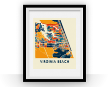 Load image into Gallery viewer, Virginia Beach Map Print - Full Color Map Poster