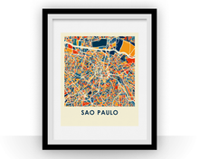 Load image into Gallery viewer, Sao Paulo Map Print - Full Color Map Poster
