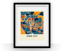 Load image into Gallery viewer, Iowa City Map Print - Full Color Map Poster