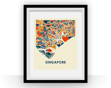 Load image into Gallery viewer, Singapore Map Print - Full Color Map Poster