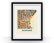 Load image into Gallery viewer, Milwaukee Map Print - Full Color Map Poster