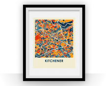 Charger l'image dans la galerie, Affiche cartographique de Kitchener Ontario - Style Chroma