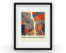 Load image into Gallery viewer, Saint Jean sur Richelieu Quebec Map Print - Full Color Map Poster