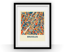 Charger l'image dans la galerie, Bruxelles Map Print - Full Color Map Poster