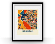 Load image into Gallery viewer, Lethbridge Alberta Map Print - Full Color Map Poster