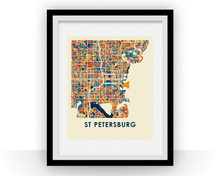 Load image into Gallery viewer, St Petersburg Florida Map Print - Full Color Map Poster
