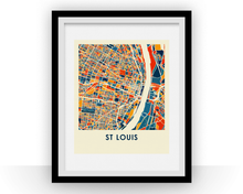 Load image into Gallery viewer, St Louis Map Print - Full Color Map Poster