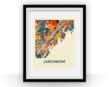 Charger l'image dans la galerie, Affiche cartographique de Larchmont NY - Style Chroma