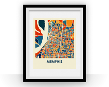 Charger l'image dans la galerie, Memphis Map Print - Full Color Map Poster