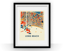 Charger l'image dans la galerie, Long Beach Map Print - Full Color Map Poster