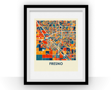 Charger l'image dans la galerie, Fresno Map Print - Full Color Map Poster