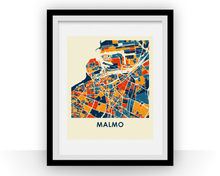 Load image into Gallery viewer, Malmo Map Print - Full Color Map Poster