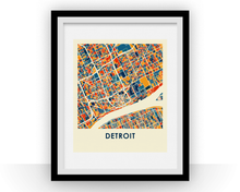 Charger l'image dans la galerie, Detroit Map Print - Full Color Map Poster