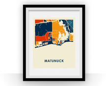 Load image into Gallery viewer, Matunuck Map Print - Full Color Map Poster