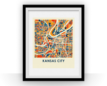 Load image into Gallery viewer, Kansas City Map Print - Full Color Map Poster