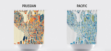 Load image into Gallery viewer, Seattle Map Shower Curtain - usa Shower Curtain - Chroma Series