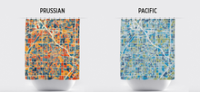 Load image into Gallery viewer, Santa Ana Map Shower Curtain - usa Shower Curtain - Chroma Series