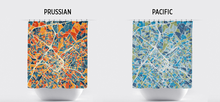 Load image into Gallery viewer, Charlotte Map Shower Curtain - usa Shower Curtain - Chroma Series
