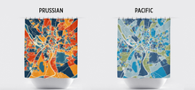 Load image into Gallery viewer, York Map Shower Curtain - uk Shower Curtain - Chroma Series