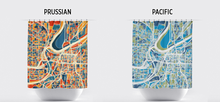 Load image into Gallery viewer, Kansas City Map Shower Curtain - usa Shower Curtain - Chroma Series