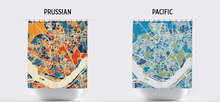 Load image into Gallery viewer, Seoul Map Shower Curtain - south korea Shower Curtain - Chroma Series