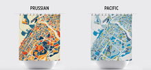 Load image into Gallery viewer, Dubai Map Shower Curtain - uae Shower Curtain - Chroma Series