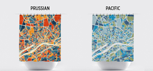 Load image into Gallery viewer, Frankfurt Map Shower Curtain - germany Shower Curtain - Chroma Series