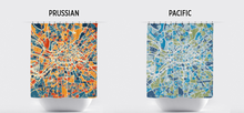 Load image into Gallery viewer, Manchester Map Shower Curtain - uk Shower Curtain - Chroma Series