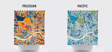 Load image into Gallery viewer, Newcastle Map Shower Curtain - uk Shower Curtain - Chroma Series