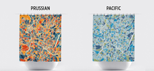 Load image into Gallery viewer, Kathmandu Map Shower Curtain - nepal Shower Curtain - Chroma Series