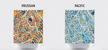 Load image into Gallery viewer, Vienna Map Shower Curtain - austria Shower Curtain - Chroma Series