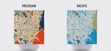 Load image into Gallery viewer, Bogota Map Shower Curtain - colombia Shower Curtain - Chroma Series