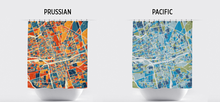 Load image into Gallery viewer, Stockton Map Shower Curtain - usa Shower Curtain - Chroma Series