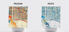 Load image into Gallery viewer, Long Beach Map Shower Curtain - usa Shower Curtain - Chroma Series