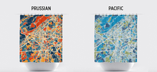 Load image into Gallery viewer, Damascus Map Shower Curtain - syria Shower Curtain - Chroma Series
