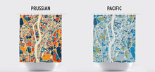 Load image into Gallery viewer, Cairo Map Shower Curtain - egypt Shower Curtain - Chroma Series
