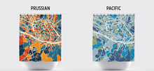 Load image into Gallery viewer, Florence Map Shower Curtain - italy Shower Curtain - Chroma Series